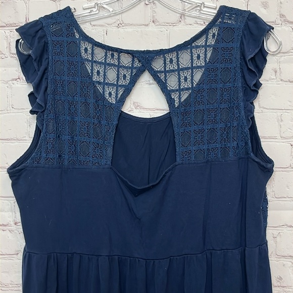 Torrid Super Soft Scoop Neck Lace Yoke Babydoll Tank - Picture 8 of 16